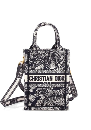 Christian Dior Pre-Owned Book Tote Phone Bag Embroidered Canvas Mini crossbody bag - Blue
