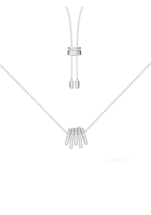 APM Monaco Croisette crystal-embellished necklace - Silver