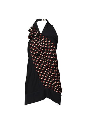 Louis Vuitton Pre-Owned heart-print halter-neck top - Black