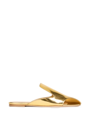 A.W.A.K.E. Mode Tim metallic open-toe mules - Gold