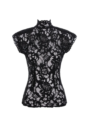 MANURÍ Amalie floral-lace top - Black