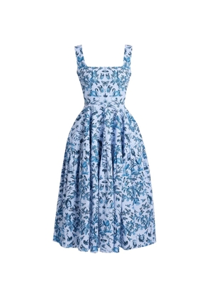 ERDEM printed sleeveless dress - Blue