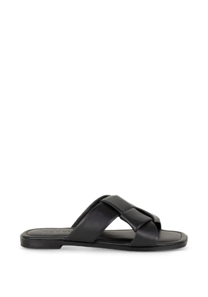 SPAZIO CORRIDONI 1 interwoven leather sandals - Black