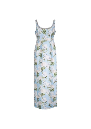 Sachin & Babi floral-print crystal-embellished dress - Blue