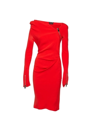 Tom Ford Vintage draped zip-detail short dress - Red