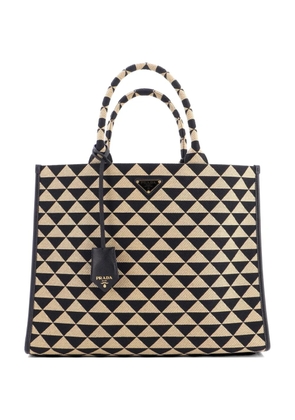 Prada Pre-Owned Symbole Shopper Jacquard Large tote bag - Black