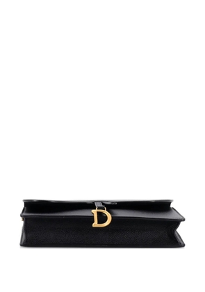 Christian Dior Pre-Owned Saddle Chain Leather clutch bag - Black