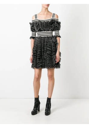 Alexander McQueen ruffle mini dress - Black