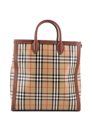 Burberry Pre-Owned Convertible Vintage Check Coated Canvas Medium tote bag - Brown