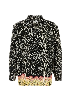 Y's graphic-print long-sleeve shirt - Black