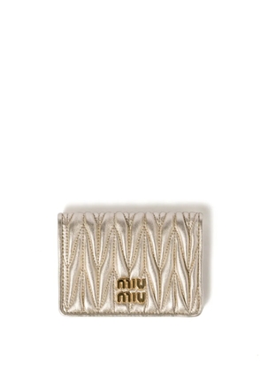 Miu Miu matelassé cardholder - Gold