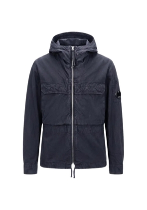 C.P. Company Lens-detail hooded overshirt - Blue