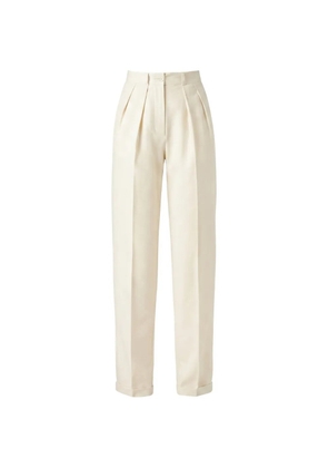 Almaz Classic Almaz pleated turn-up trousers - White