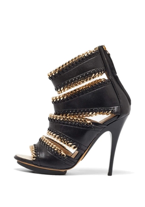 Giuseppe Zanotti Vintage chain-embellished trim cut-out sandals - Black