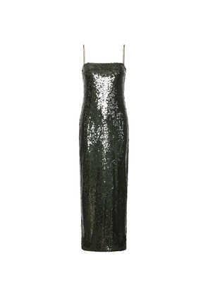 ROTATE BIRGER CHRISTENSEN sequins slip maxi dress - Green