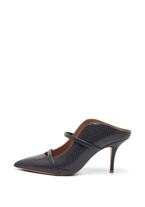 Malone Souliers Maureen snakeskin-embossed heeled mules - Grey
