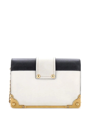 Prada Pre-Owned Cahier Embellished Leather Small crossbody bag - Black