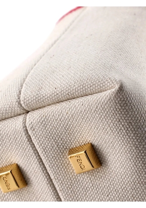 Fendi Pre-Owned Logo By The Way Top Handle Bag Embroidered Canvas Mini satchel - Pink