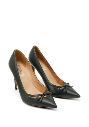 Valentino Garavani Pre-Owned bow-detail cut-out pumps - Green