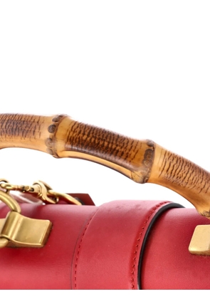 Gucci Pre-Owned Dionysus Bamboo Top Handle Bag Leather Medium satchel - Red