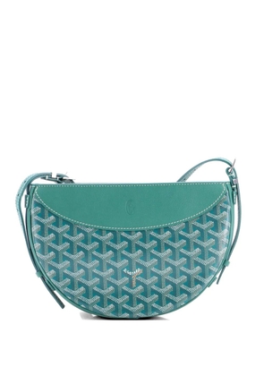 Goyard Pre-Owned Hirondelle Coated Canvas and Leather shoulder bag - Green