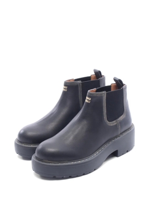 Miu Miu Pre-Owned 2020s side gore ankle boots - Black