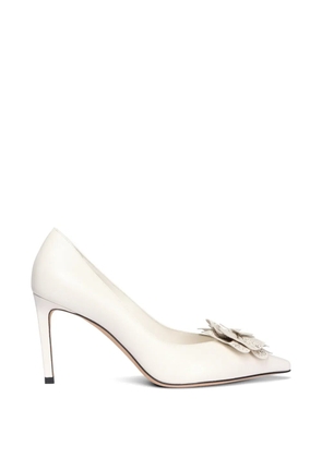 Jimmy Choo Mimmi flower-appliqué pumps - Neutrals