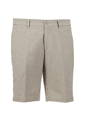 Berwich striped straight-leg bermuda shorts - Neutrals