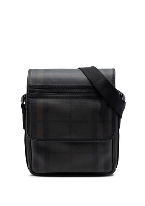 Burberry Pre-Owned 2000-2017 Smoked Check Coated Canvas Messenger Bag crossbody bag - Grey