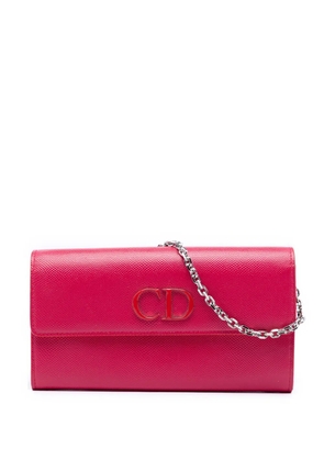 Christian Dior Pre-Owned 2014 Grained Patent Mania Rendez Vouz Wallet on Chain handbag - Pink