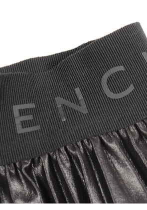 Givenchy Pre-Owned 2010s logo-waistband pleated skirt - Black