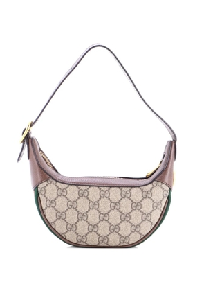 Gucci Pre-Owned Ophidia Half Moon Bag GG Coated Canvas Mini hobo bag - Brown