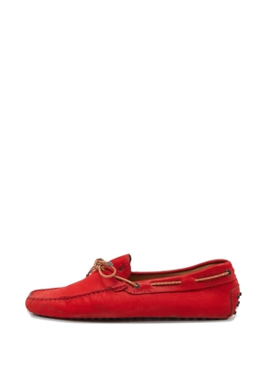 Tod's Vintage nubuck leather loafers - Red