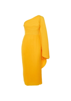Solace London midi Lila drape dress - Yellow