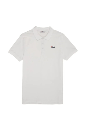 Fila logo-embroidered cotton polo shirt - White