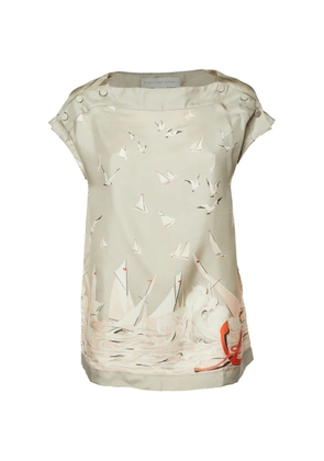 Stella McCartney Pre-Owned printed silk top - Neutrals