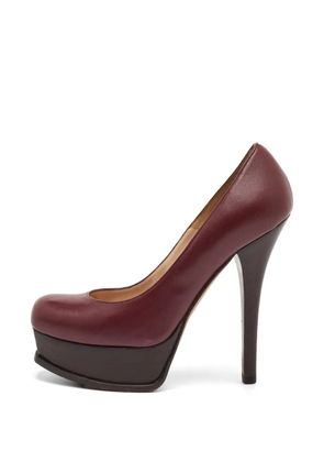 Fendi Pre-Owned Fendista platform pumps - Red