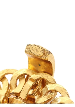CHANEL Pre-Owned 1986-1988 chain-link hoop earrings - Gold