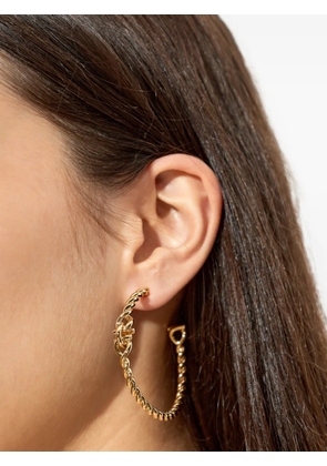 Ferragamo large twisted Gancini hoop earrings - Gold