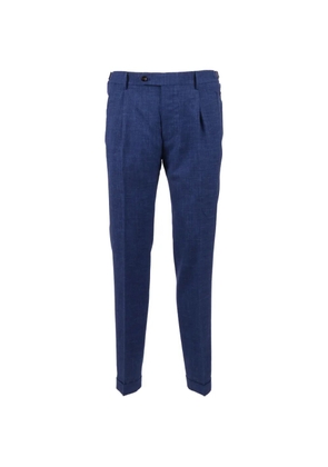 Berwich Retrolong pleated trousers - Blue