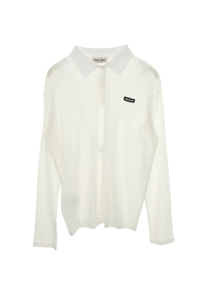 Miu Miu Pre-Owned long-sleeve polo shirt - White