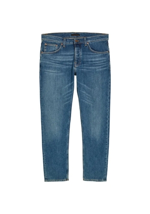 Nudie Jeans whiskered faded-effect jeans - Blue
