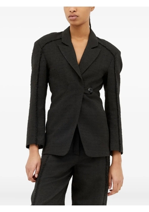 GANNI tweed blazer - Black