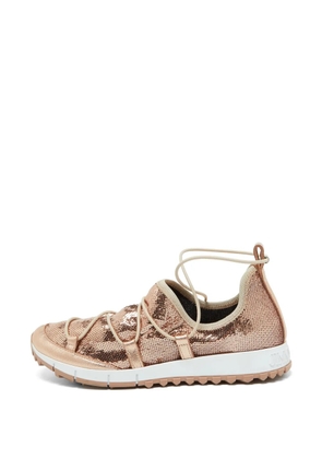 Jimmy Choo Pre-Owned Andrea sequin-embellished sneakers - Pink