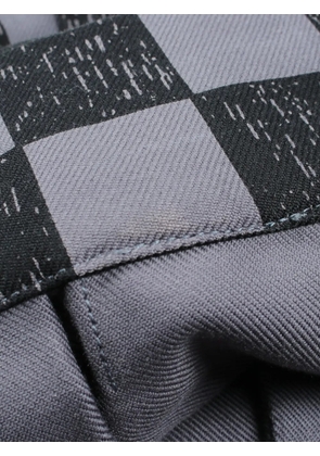 Louis Vuitton Pre-Owned 2010s Damier-pattern pleated mini skirt - Grey