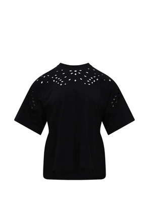 Ulla Johnson Kalesta eyelet-detailed T-shirt - Black