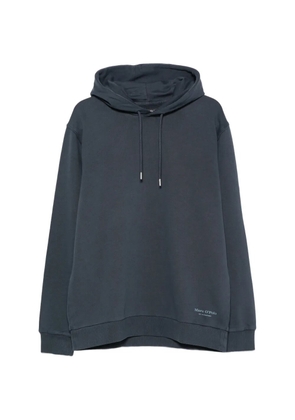 Marc O'Polo logo-print drawstring hoodie - Blue