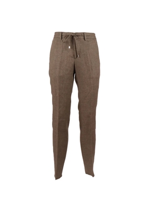 Berwich drawstring tapered trousers - Brown