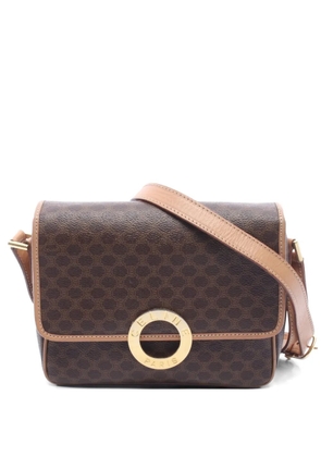 Celine Pre-Owned 2000s Macadam circle-logo crossbody bag - Brown