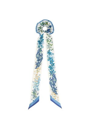 Ferragamo floral-print silk scrunchie - Neutrals